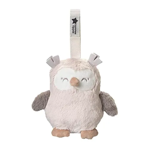 Tommee Tippee Mini OllieOwl Einschlafhilfe nicht nur für Unterwegs, mit weißem Rauschen, über USB aufladbar, 25 Stunden Akkulaufzeit, maschinenwaschbar