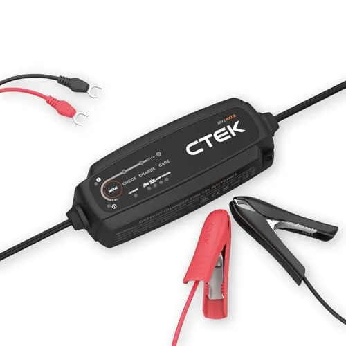 CTEK NXT 5 Smart-Batterieladegerät 12 V, 5 A, kompatibel mit Blei-Säure- und Lithium-Batterien, Rekonditionierungsmodus, AGM-Optimierung, Temperaturkompensation, praktischer Batterie-Wartungsgerät