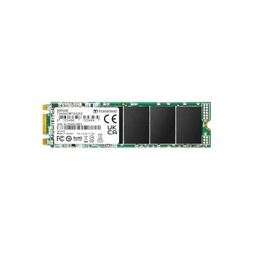 Transcend 500Go MTS825S SSD M.2 SATA III 2280, Cache SLC, clé B+M