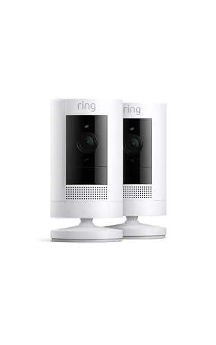 Ring Außenkamera Akku (Stick Up Cam Battery) | Überwachungskamera aussen mit 1080p-HD-Video, WLAN, witterungsbeständig, geeignet für Haus & Grundstück, Alexa-kompatible Sicherheitskamera | 2 Kameras