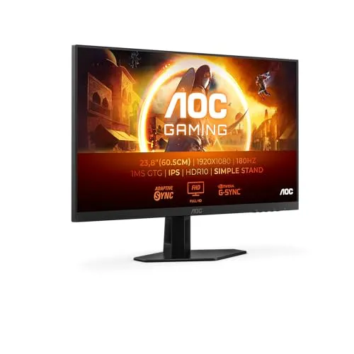 AOC Gaming 24G4XE - 24 Zoll FHD Monitor, 180 Hz, 1 ms, FreeSync Prem., G-Sync comp., HDR10 (1920x1080, HDMI, DisplayPort) schwarz