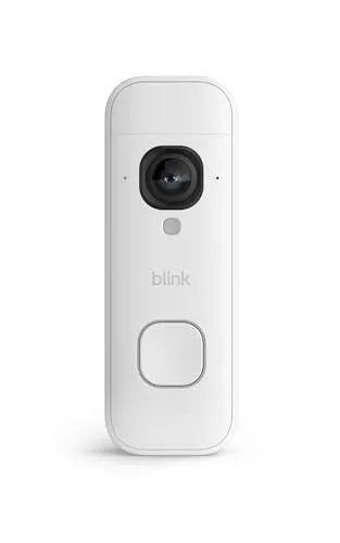 Blink Videotürklingel 2K+ (Batterie, neueste Gen.) | Kopf-bis-Fuß-Aufnahme | 2K | IP65 | Lange Batterielaufzeit | Erforderliches Sync-Modul nicht enthalten – Erweiterung (weiß)