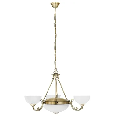 Eglo Suspension Savoy, lampe suspendue 5 flammes vintage, style rustique