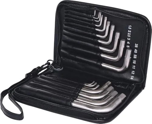 KS Tools 965.2004 TITANplus Winkelstiftschlüssel-Satz Innensechskant, 17-tlg.