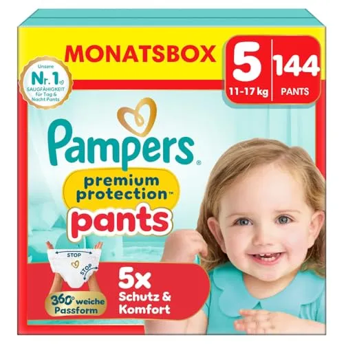 Pampers Premium Protection Pants Gr.5 Junior 11-17kg Monatsbox - 144 Stück