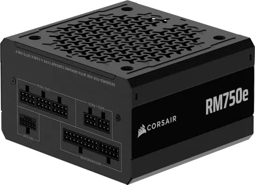 CORSAIR RM750e (2025) Alimentatore ATX Modulare Silenzioso 12V-2x6 – Nero