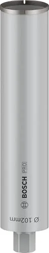 Bosch 1x PRO Concrete Diamantnassbohrkronen für G 1 1/4 Zoll und Diamantbohrer (für Beton, Stahlbeton, Ø 102 mm, Professional Zubehör Diamantbohrer)
