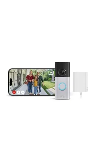 Ring Videotürklingel Plus Kabel (Wired Video Doorbell Plus, neueste Generation), mit Netzstecker, Kamera-Selbstinstallation, Retinal 2K, 30 Tage Gratiszeitraum für Ring-Abonnement