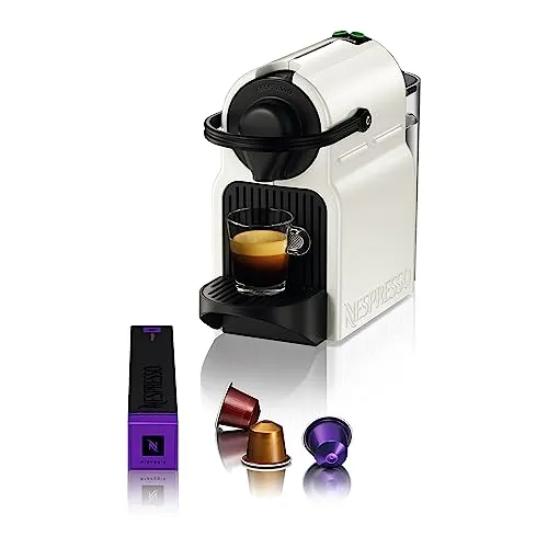 Nespresso Krups Inissia XN1001 Kapselmaschine|kurze Aufheizzeit |kompaktes Format|Kaffeemenge einstellbar|Direktwahltaste |automatischer Kapselauswurf|19 Bar,1260 W|0.7 L|34.2 x 19.1 x 32.7 cm,Weiß