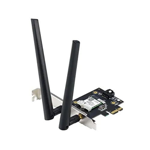 ASUS PCE-AXE5400, Adattatore WiFi 6E PCIe, Banda 6 GHz, Nero