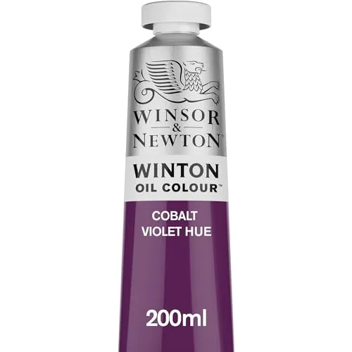 Winsor & Newton 1437194 Winton, feine hochwertige Ölfarbe - 200ml Tube mit gleichmäßiger Konsistenz, Lichtbeständig, hohe Deckkraft, Reich an Farbpigmenten - Kobalt Violett Farbton