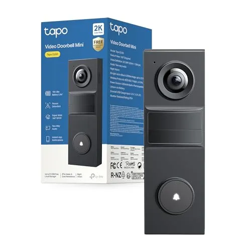 Tapo D205 2K 3MP Videocitofono WiFi Batteria 180 Giorni Campo Visivo 160°