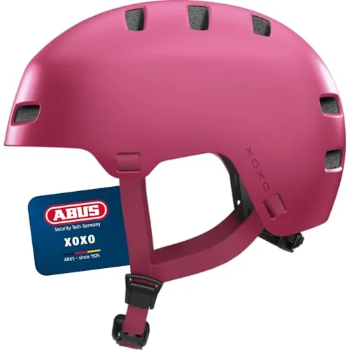 ABUS Fahrradhelm XOXO, Cityhelm im Skater-Look, Größe S, Mono rot
