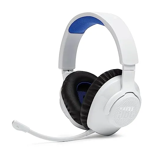 JBL Quantum 360P Over-Ear Gaming Kopfhörer – Für die Playstation sowie PC, Mac und Nintendo Switch – Mit Boom Mikrofon und 22 Stunden Akkulaufzeit – Weiß