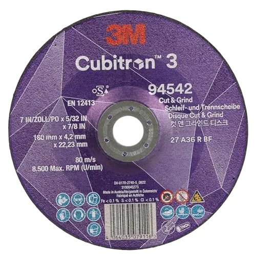 3M Cubitron 3 Cut and Grind Schruppscheibe, 94542, 36+, T27