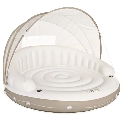 Intex 58292EU - Lounge gonfiabile, isola del baldacchino, 78 x 59 pollici, 199 x 150 cm 58292