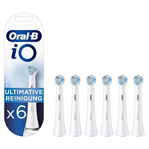 Oral-B iO Ultimative Reinigung Aufsteckbürsten für elektrische Zahnbürste, 6 Stück, ultimative Zahnreinigung mit iO Technologie, Zahnbürstenaufsatz für Oral-B Zahnbürsten