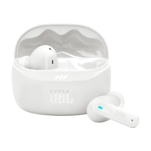 JBL Tune Beam 2, Kabellose Bluetooth-In-Ear-Kopfhörer mit Noise-Cancelling, 48 h Wiedergabezeit, IP54 wasser - und staubgeschützt, Multipoint-Verbindung, ergonomisches Design, Weiß