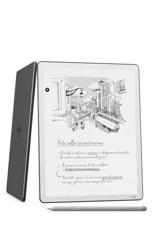 Amazon Kindle Scribe 64 GB (ultimo modello) — Schermo da 11’’, effetto carta stampata, con luce frontale — Più sottile, leggero e veloce — Scrivi nel taccuino integrato, nei documenti e nei libri