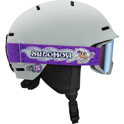 Salomon PLAYER COMBO Helmet, Kids Ski and Snowboard Helmet For Snowboarding, Mountain Safety, Outdoor Sports
