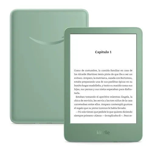 Amazon Kindle (última generación) | el Kindle más ligero y compacto, con pantalla sin reflejos, pasos de página más fluidos y luz frontal ajustable | 16 GB | Sin publicidad | Verde matcha