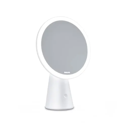 Philips LED Lampada da Tavolo Mirror, Batteria da 3000mAh, 3000-5000K, 4.5W, Bianca