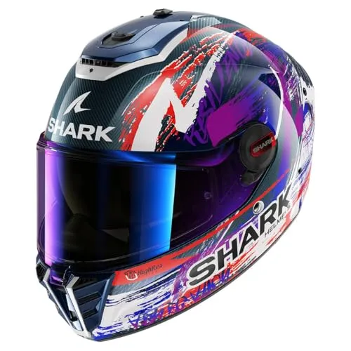 SHARK, Integraler Motorradhelm SPARTAN RS CARBON ZARCO SIGNATURE Carbon White Violet DWV, XXL