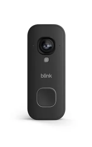 Blink Videotürklingel 2K+ (festverdrahtet, neueste Gen.) | Kopf-bis-Fuß-Aufnahme in 2K | Konstante Stromversorgung | Optimiertes Audio | IP65 | Inkl. 30 Tage Testphase für Blink-Abonnement | Schwarz