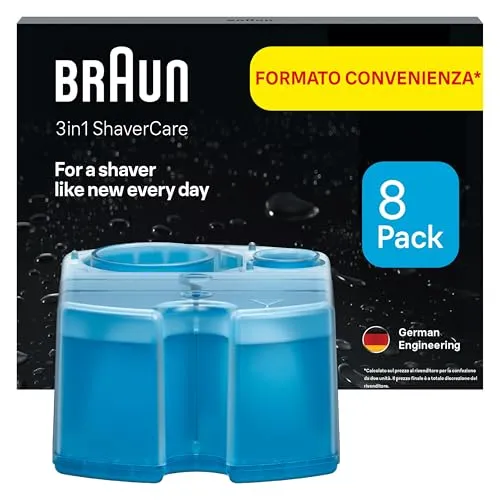 Braun Shavercare 3in1 Cartucce Originali per Stazione Smartcare, Pacco da 8
