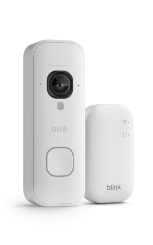 Blink Videocitofono 2K+ a pile (ultimo modello) | Vista a figura intera | 2K | IP65 | Pile di lunga durata | Facile da installare | Modulo di sincronizzazione di base incluso – Sistema (bianco)