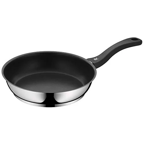 WMF 733646299 Devil Padella, Ø 24 cm, rivestita in acciaio inossidabile Cromargan, manico in plastica, adatto all'induzione