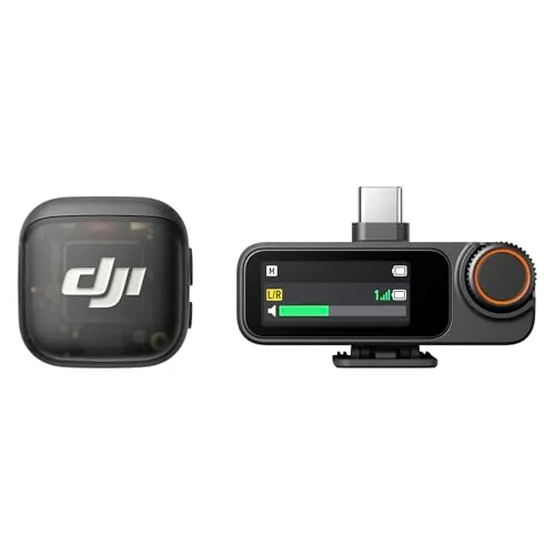 DJI Mic 3 (1 Sender + 1 Empfänger), drahtloses Lavalier-Mikrofon