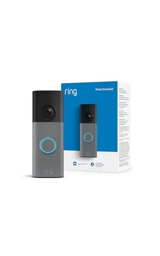 Ring Videotürklingel Kabel (Wired Video Doorbell) (neueste Gen.), Videotürklingel-Kamera, Retinal 2K, optimierter Zoom (bis zu 6x), 30-tägiger Gratiszeitraum für Ring-Abonnement
