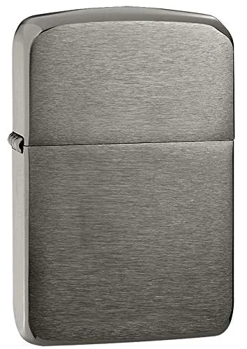 Zippo - Briquet tempête, Boîtier 1941 Replica, Glace Noire (Black Ice), Modèle De Base, Rechargeable Et Réutilisable, Résistant Au Vent, en Coffret Cadeau, Fabrication aux États-Unis