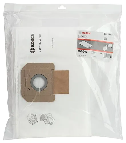 Bosch 5x Vliesfilterbeutel (Zubehör für Bosch Staubsauger GAS 35 L AFC, GAS 35 L SFC+, GAS 35 M AFC Professional)