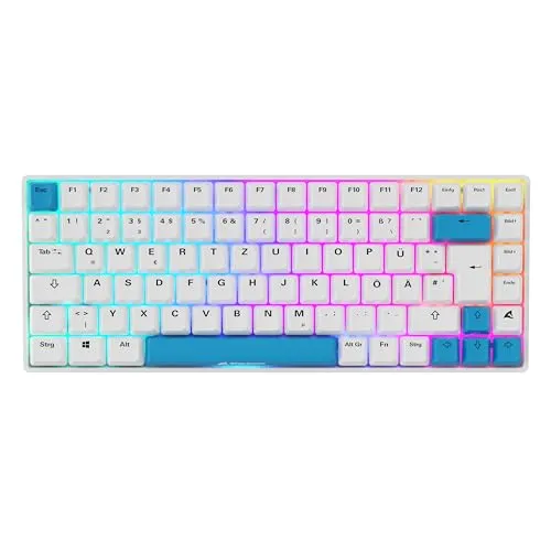 Sharkoon Skiller SGK50 S3 PBT Weiß, RGB Gaming Keyboard, 75% Layout