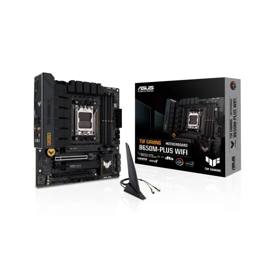 ASUS TUF GAMING B650M-PLUS WIFI, Scheda Madre AMD mATX, Slot DDR5, Nera