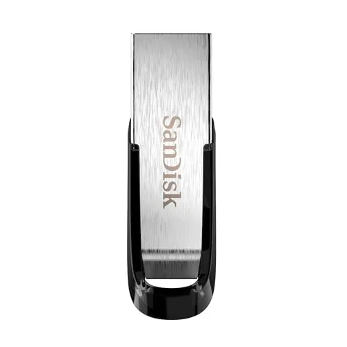 SanDisk Ultra Flair Pendrive 512 GB Memoria USB 3.0 (Velocidad de lectura hasta 150 MB/s, Protección con Contraseña, Carcasa de metal elegante y duradera, Plata) Negro