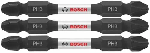 Bosch ITDEPH32503 3 Pc. Impact Tough 2.5 In. Phillips #3 Double-Ended Bits