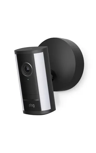 Ring Spotlight Kamera Pro Kabel (Spotlight Cam Pro, neueste Generation), Außenkamera, Retinal 4K, optimierter 10x-Zoom, 600 Lumen Spotlights, 30 Tage Gratiszeitraum für Ring Abonnement