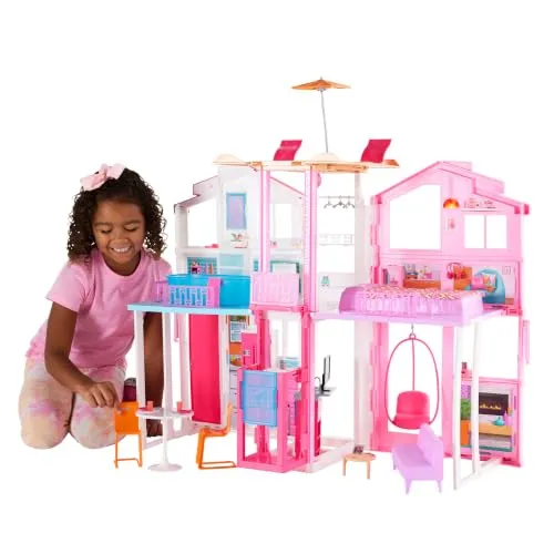 Barbie 3-stöckiges Stadthaus Puppenhaus