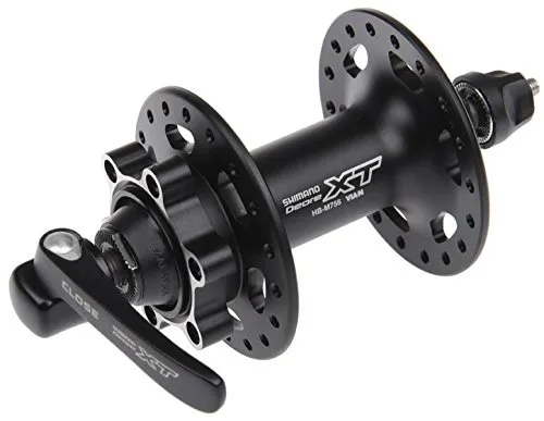 SHIMANO Système de Fixation Rapide DEORE XT HB-M756 Moyeu de Roue Avant Black 6-Trou