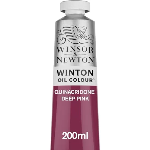Winsor & Newton 1437250 Winton, feine hochwertige Ölfarbe - 200ml Tube mit gleichmäßiger Konsistenz, lichtbeständig, hohe Deckkraft, reich an Farbpigmenten - Quinacridone Dunkel Pink