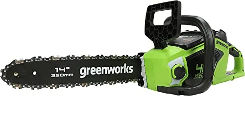Greenworks GD40CS15 Motosega a Batteria con Motore Brushless, Lunghezza Barra 14-Pollice (35 cm), Velocità Catena 12m/s, 3,5kg, Auto-Lubrificante,SENZA Batteria 40V e Caricabatterie