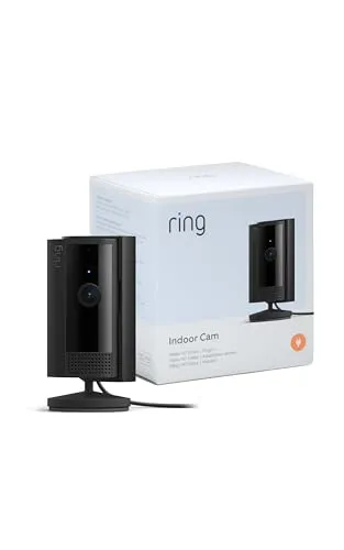 Ring videocamera interna (Indoor Camera 2ª gen.) | Telecamera di sorveglianza per animali domestici | Audio bidirezionale, copertura per la privacy, fai-da-te | Ring Home: 30 gg. prova gratuita