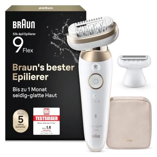 Braun Epilierer Damen Silk·épil 9 Flex, Ladyshaver, 9-041 3D, Gold