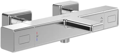 V&B V&B Wannen-Thermostat Universal Taps& Fittings eck., verstellb. Regler, Wandmont., chr
