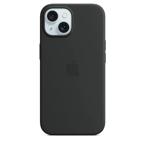 Apple iPhone 15 Silikon Case mit MagSafe – Schwarz ​​​​​​​