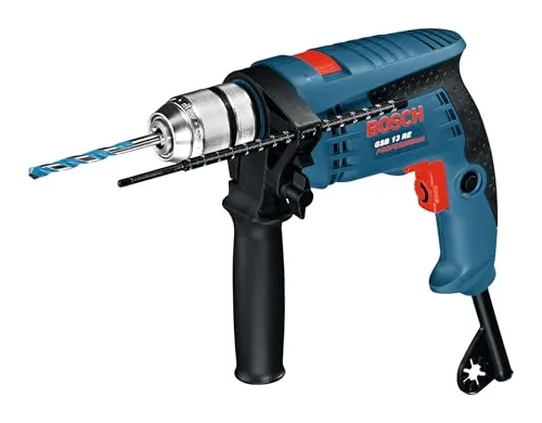 Bosch PRO Schlagbohrmaschine GSB 13 RE (Leistung 600 Watt, inkl. Tiefenanschlag 210mm, Schnellspannbohrfutter 13mm)