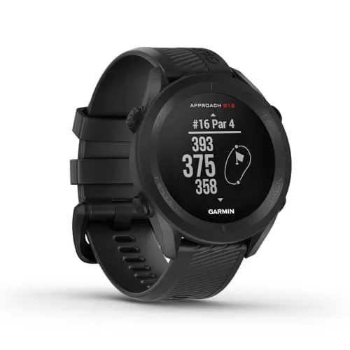 Garmin Approach S12, 44mm Golf GPS Watch, Black